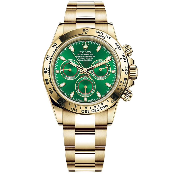 Rolex Cosmograph Daytona Green Dial Yellow Gold 40mm