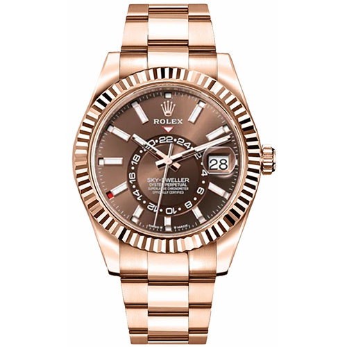 Rolex Sky-Dweller 42mm Rose Gold Chocolate Dial 336935