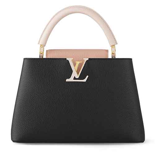 LOUIS VUITTON Capucines MM Handbag Black Bag