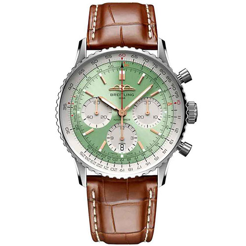 Breitling Navitimer B01 Chronograph 41 Stainless steel Green Men Watch