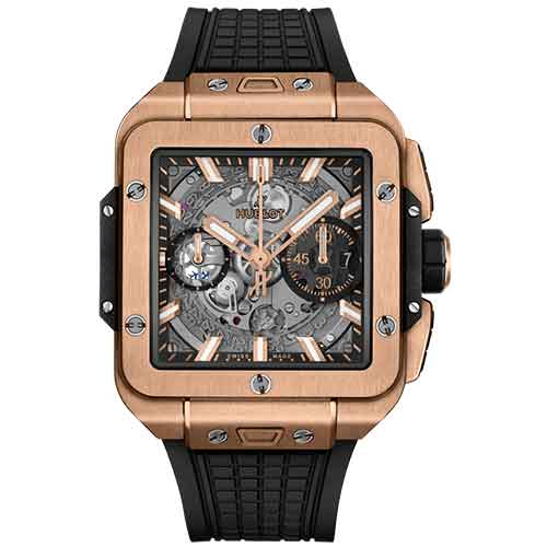 HUBLOT SQUARE BANG UNICO KING GOLD