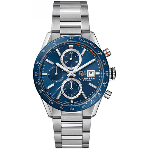 Tag Heuer Carrera Automatic Chronograph Diameter 41 mm Blue Dial