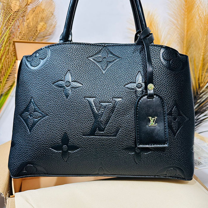 Louis Vuitton Black Monogram Empreinte Leather Handbag