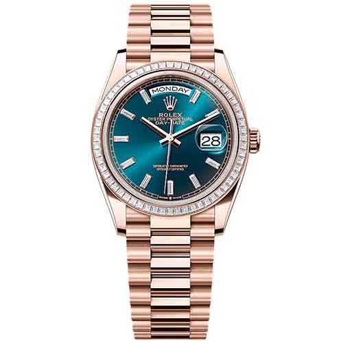 Rolex Day-Date 36 Oyster, 36 mm, Everose gold and diamonds Watch