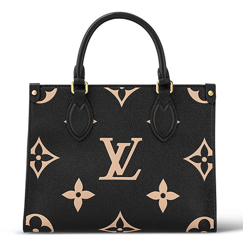 Louis Vuitton Onthego PM Bicolor Monogram Empreinte Leather Black M45659