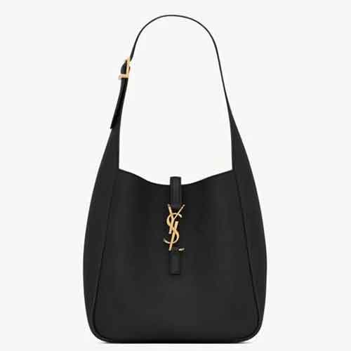 Saint Laurent Women Black Le 5 A 7 Small Padded Leather Shoulder Bag