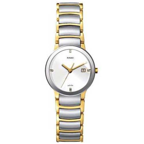 Rado Watch Centrix Gold Silver White Dial Women Watch