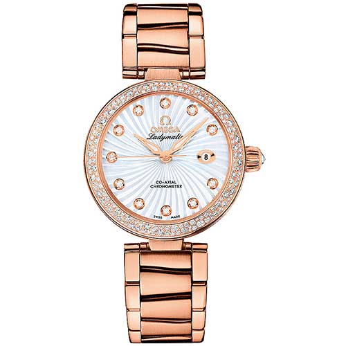 Omega De Ville Ladymatic Rose Gold Diamond Women Watch