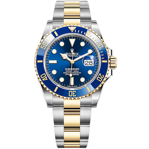 ROLEX STEEL AND YELLOW GOLD BLUE DIAL