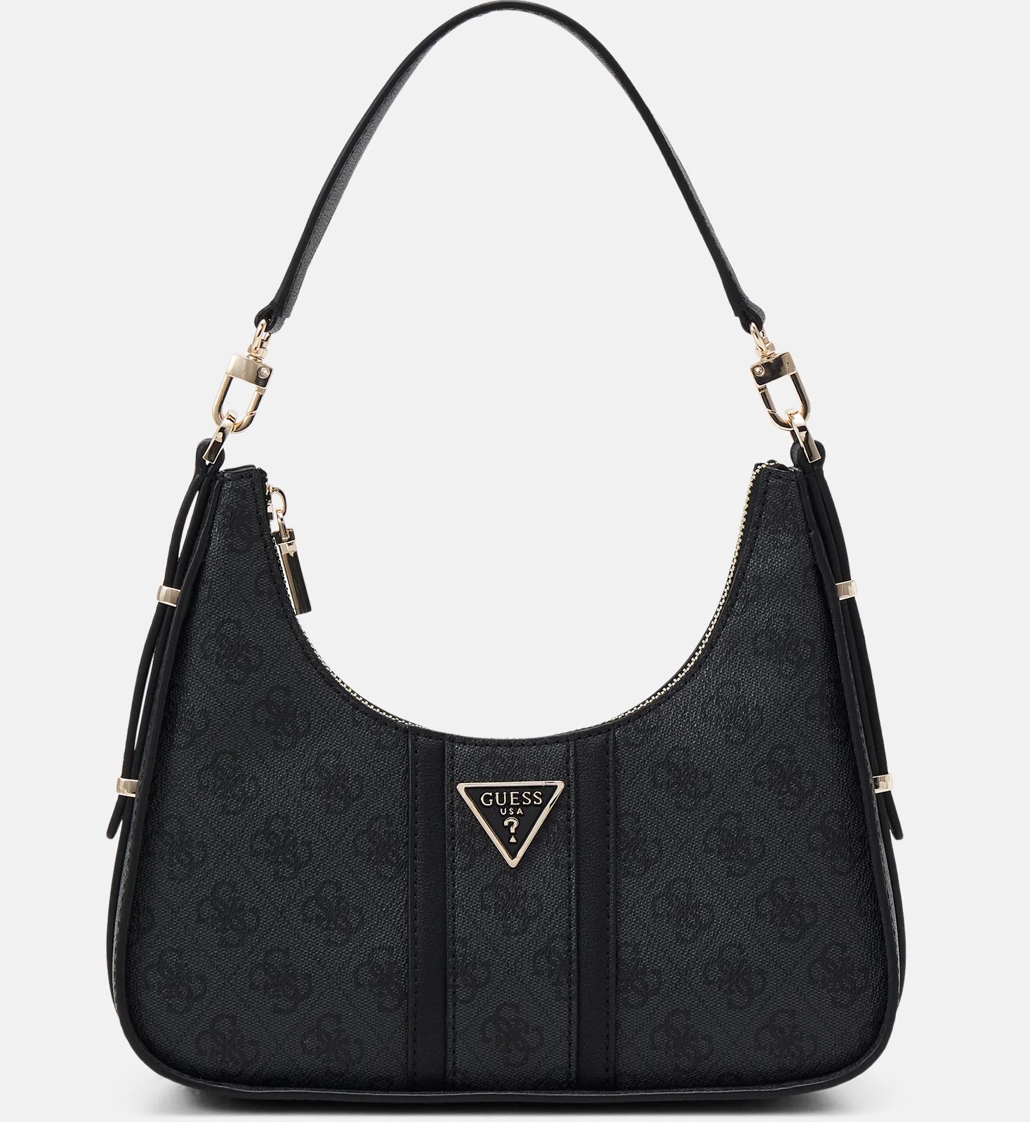 Guess NOREEN TOP ZIP SHOULDER BAG - Handbag - coal